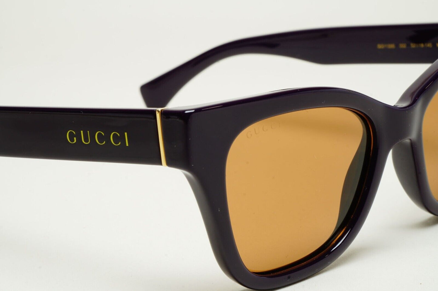 Gucci Sunglasses 2022 Dark Purple Brown Square GG1133S 002 52mm 280125
