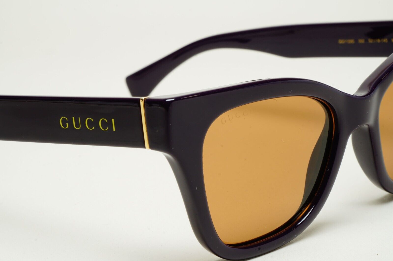 Gucci Sunglasses 2022 Dark Purple Brown Square GG1133S 002 52mm 280125