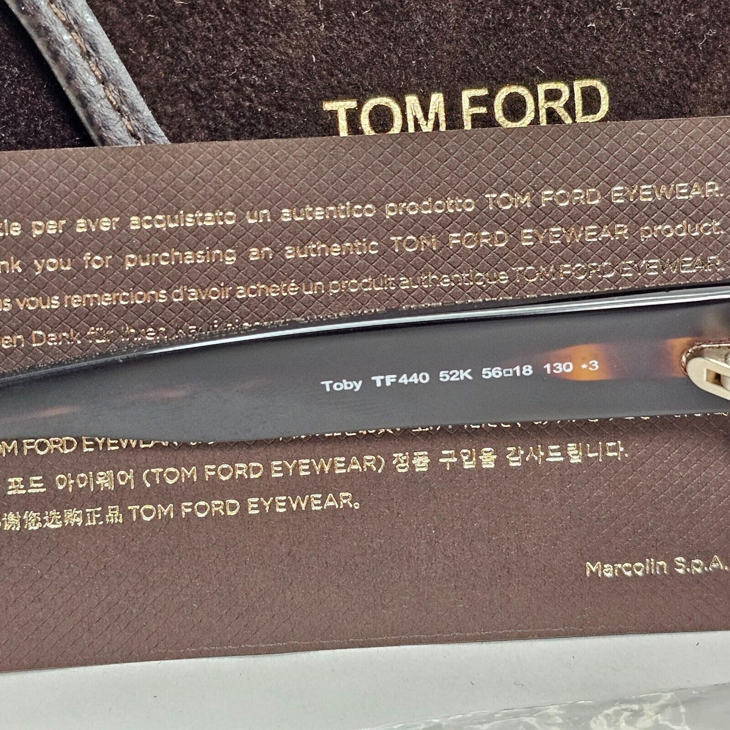 Tom Ford Sunglasses Toby Dark Brown Gradient Square Acetate FT0440 TF 440 52K
