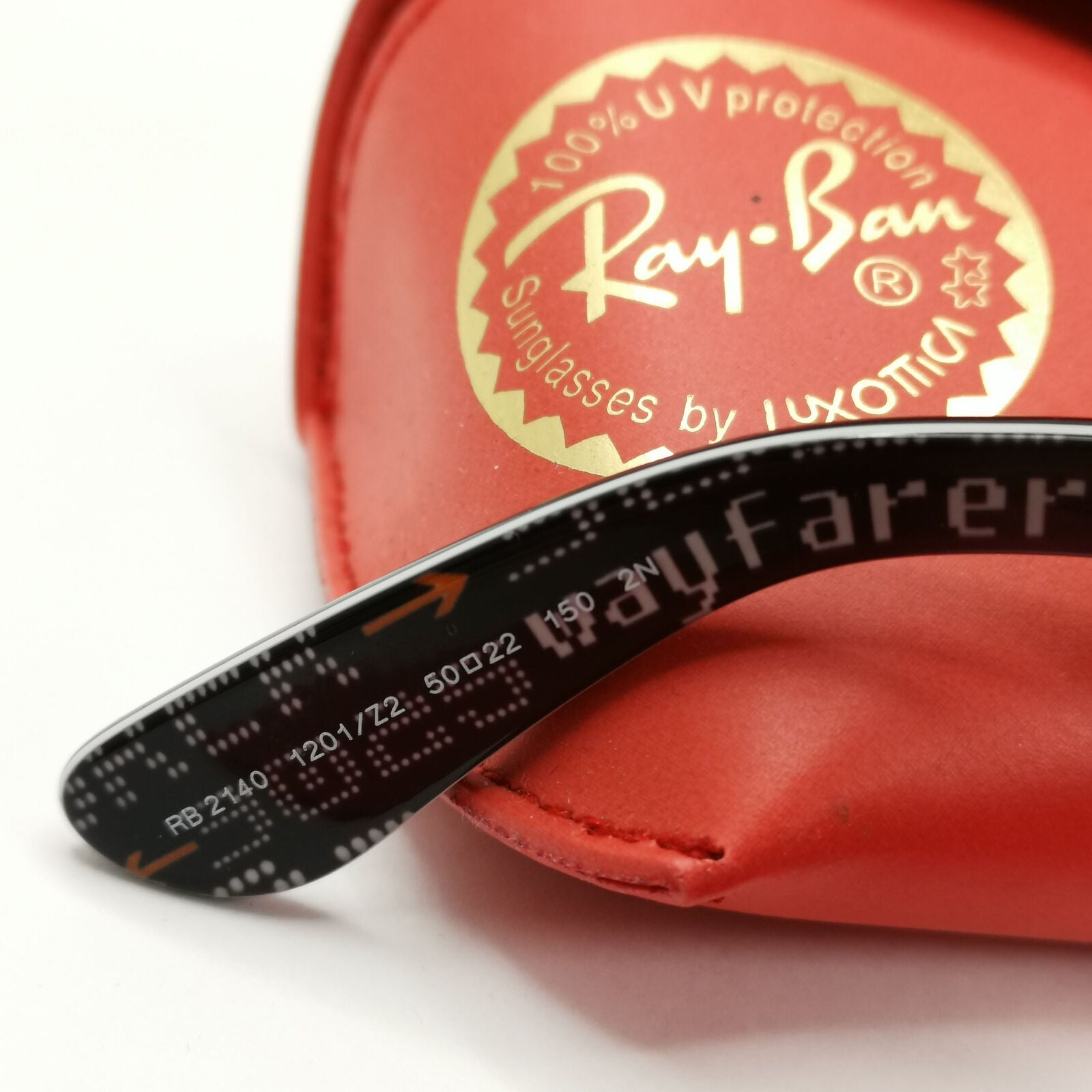 Ray-Ban Wayfarer Sunglasses Prints Pink Copper Mirror RB 2140 1201/Z2 310323