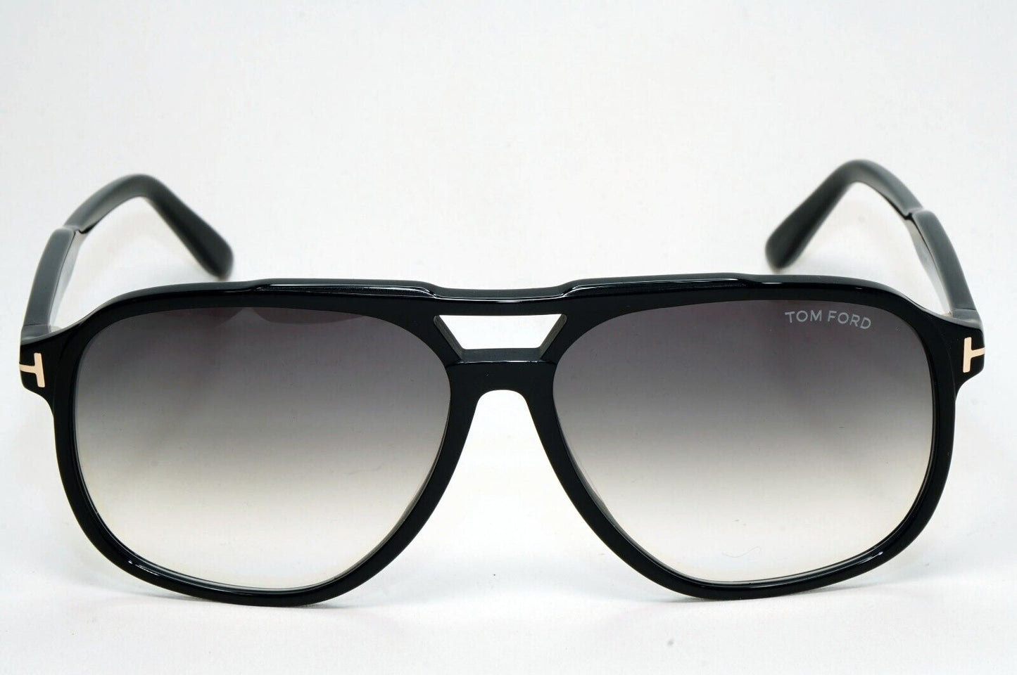 Tom Ford Sunglasses Raoul Black Glossy Pilot Gradient Grey TF 753 FT0753 01B