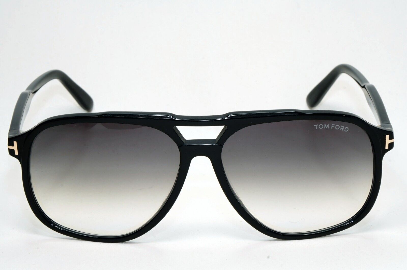 Tom Ford Sunglasses Raoul Black Glossy Pilot Gradient Grey TF 753 FT0753 01B
