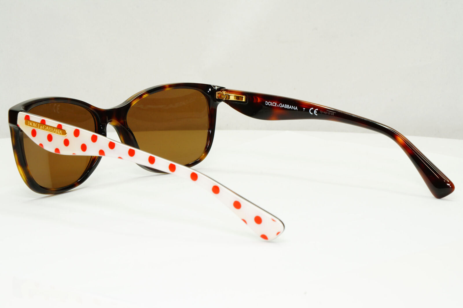 Dolce & Gabbana Polka Dot Sunglasses Brown Red White DG 3174 2878 250123