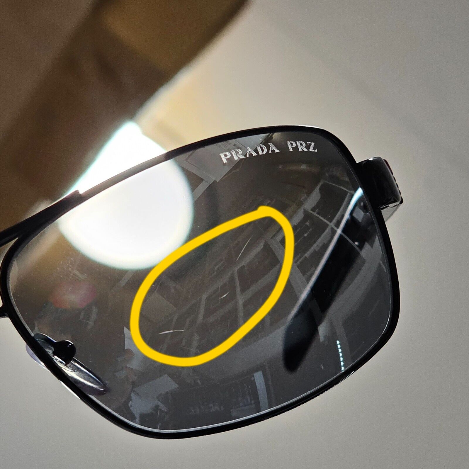 Prada Polarized Mens Sunglasses Silver Mirror Black SPS 54I 1AB-2F2 [B] 38943