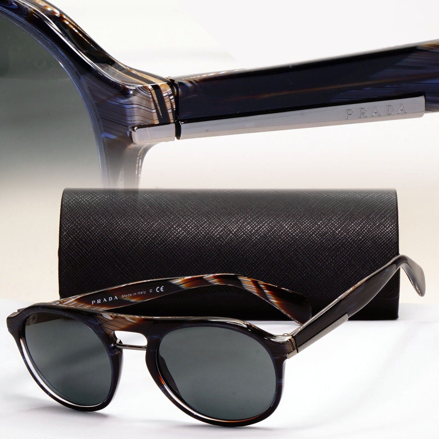 Prada Sunglasses 2012 Vintage Blue Grey Pilot PR09PS SPR 09P EAR-1A1 260724
