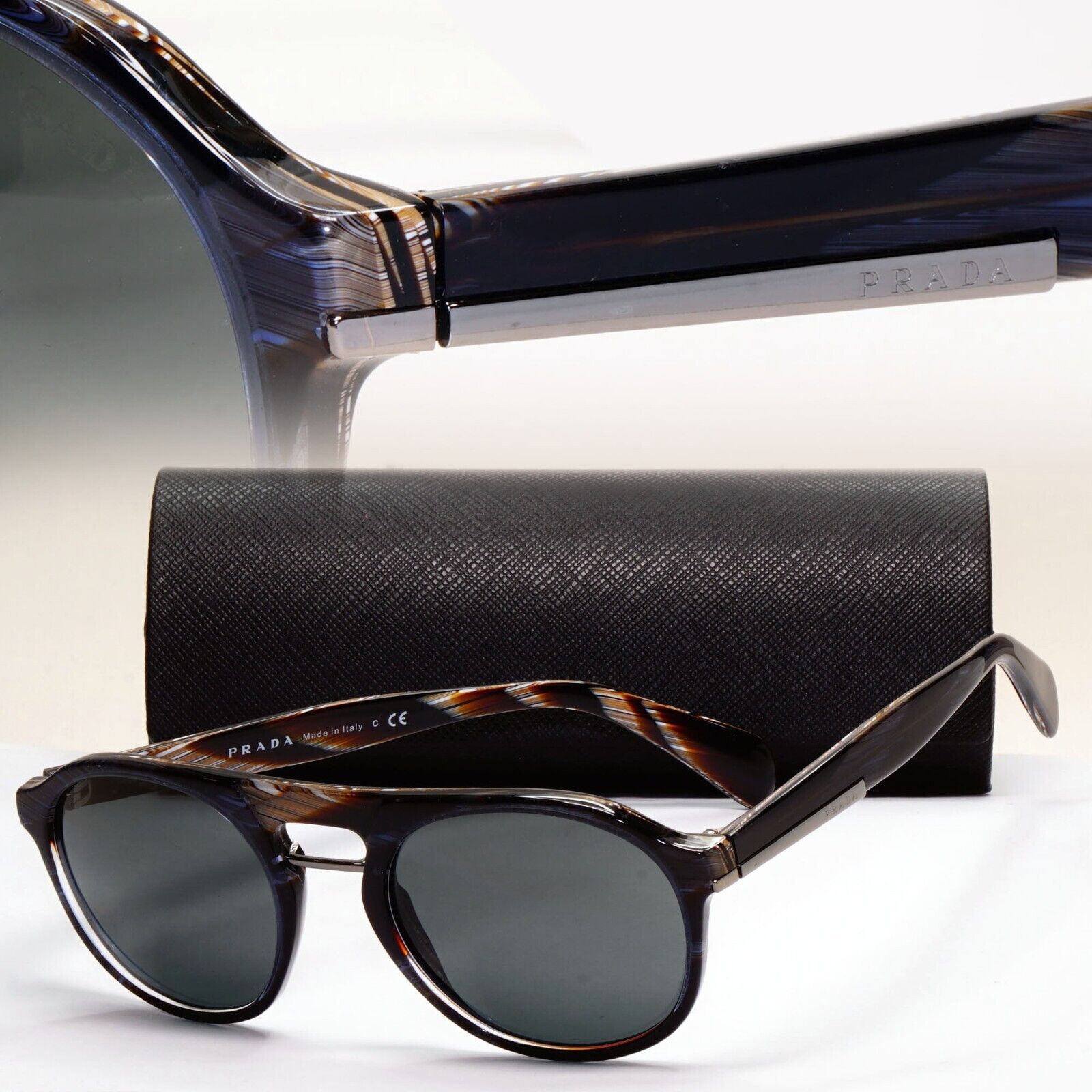 Prada Sunglasses 2012 Vintage Blue Grey Pilot PR09PS SPR 09P EAR-1A1 260724
