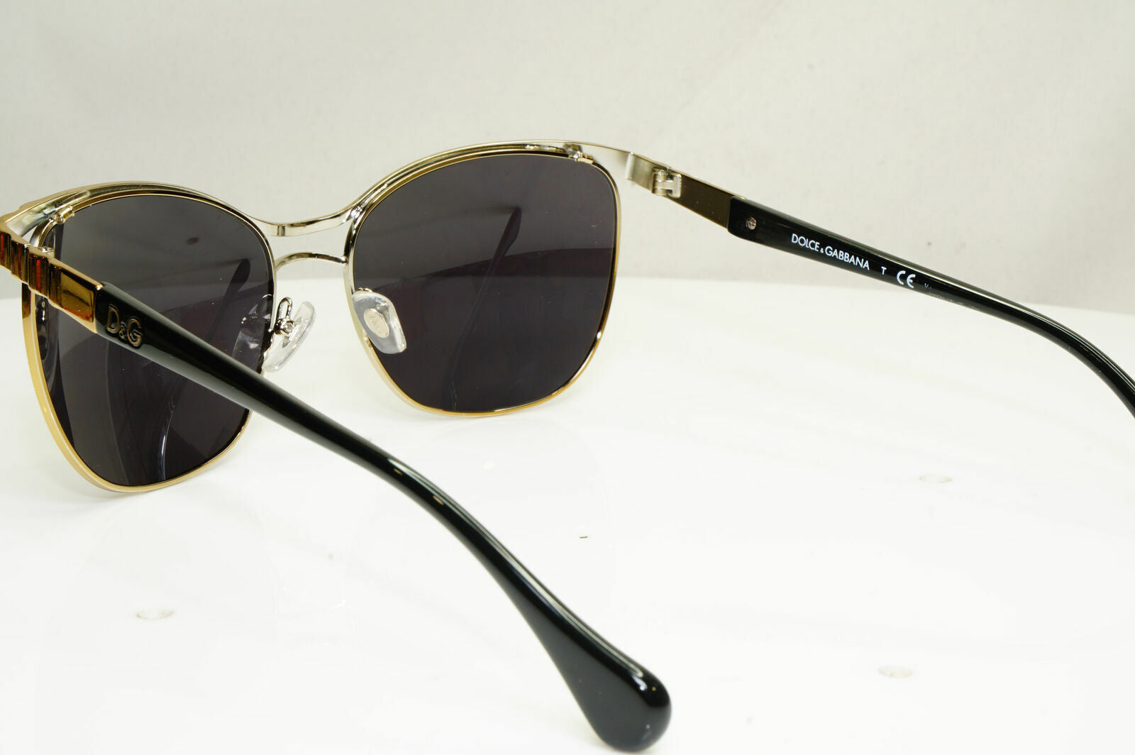 Dolce & Gabbana Black Gold Sunglasses Square Metal Shiny D&G 6088 1116/8G 310122
