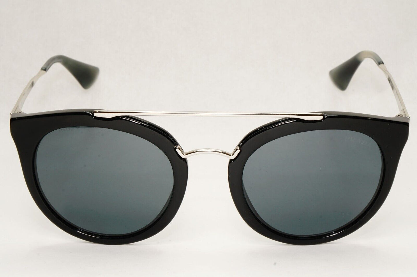 Prada Sunglasses Cinema Black Silver Grey Square PR23SS SPR 23S 1AB-1A1 52mm