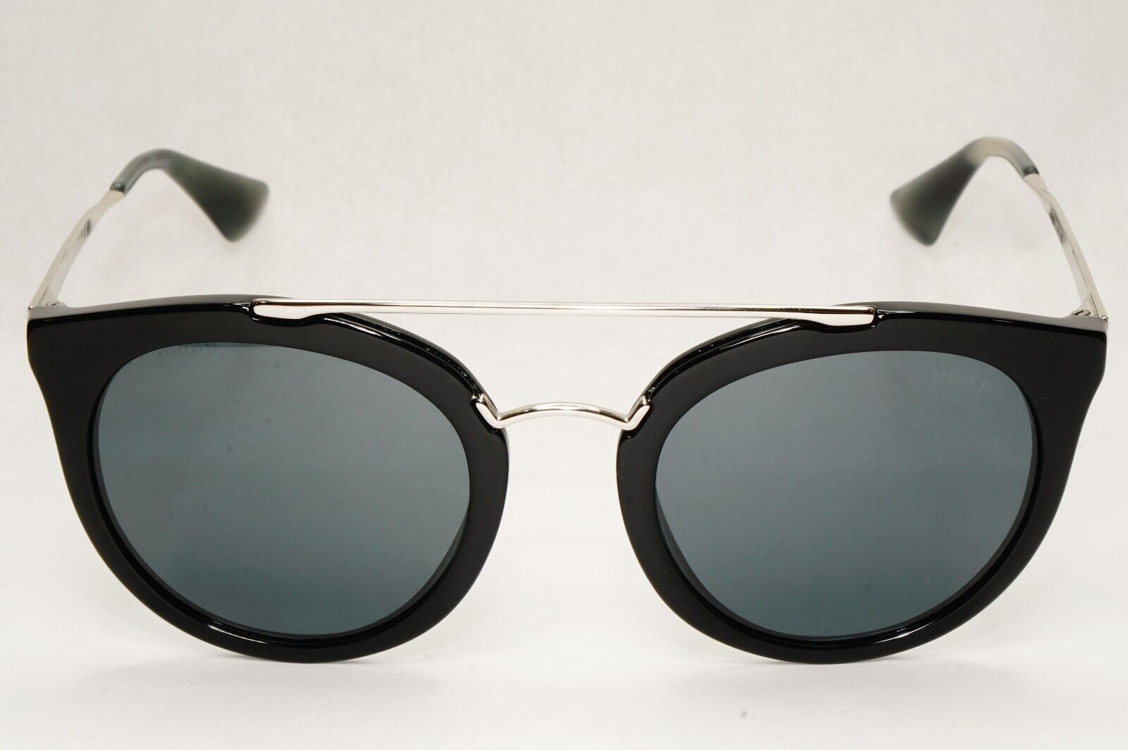 Prada Sunglasses Cinema Black Silver Grey Square PR23SS SPR 23S 1AB-1A1 52mm