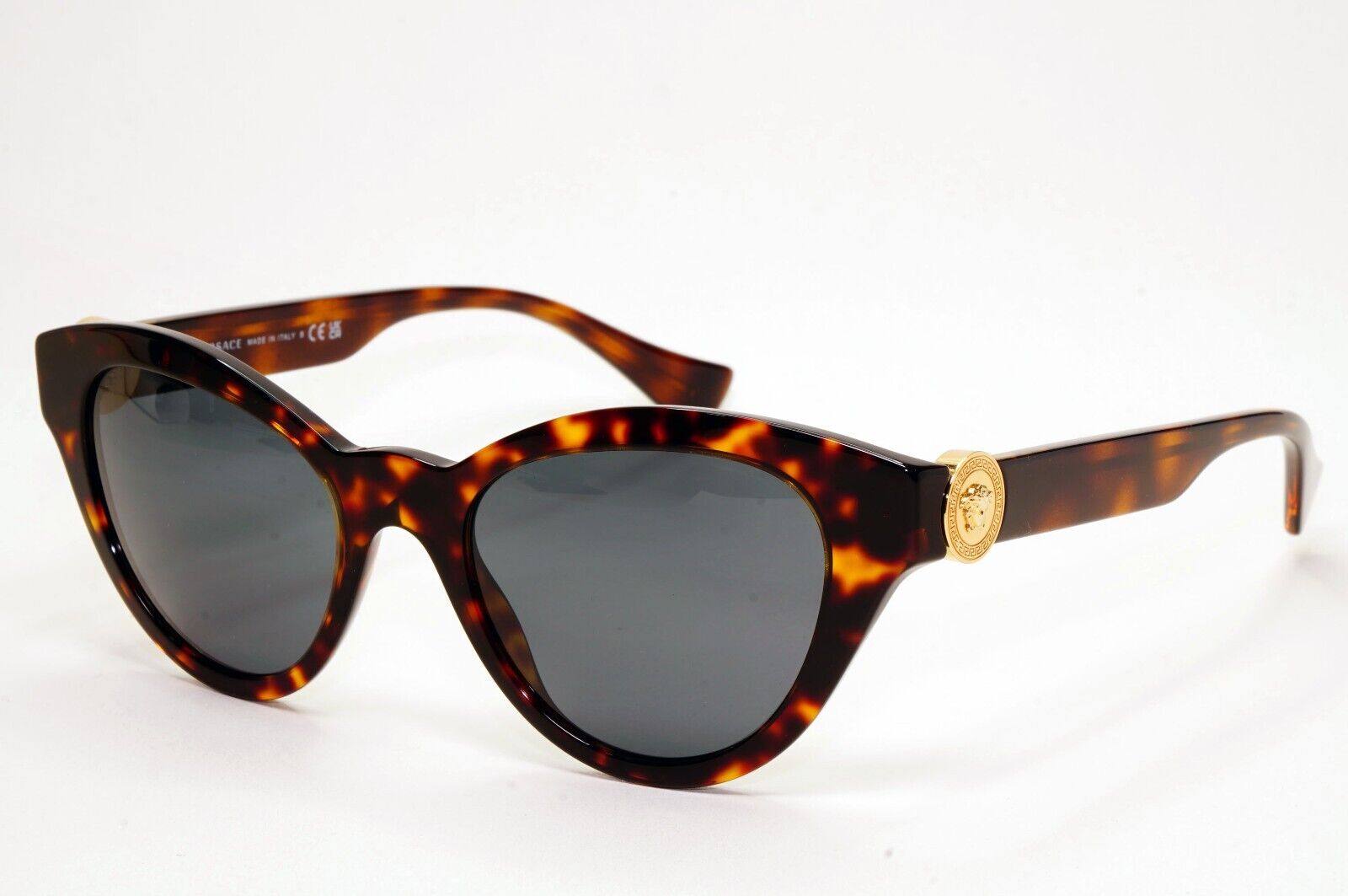 Versace Sunglasses Tortoise Havana Brown Grey Cat Eye MOD VE 4435 108/87 52mm