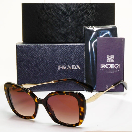 Prada Sunglasses Brown Tortoiseshell Gradient Gold PR03YS SPR 03Y 2AU-6S1 53mm
