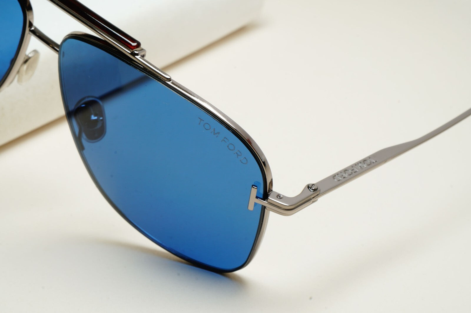 Tom Ford Sunglasses Jaden Blue Ruthenium Navigator Pilot FT1017 TF 1017 14V [a]