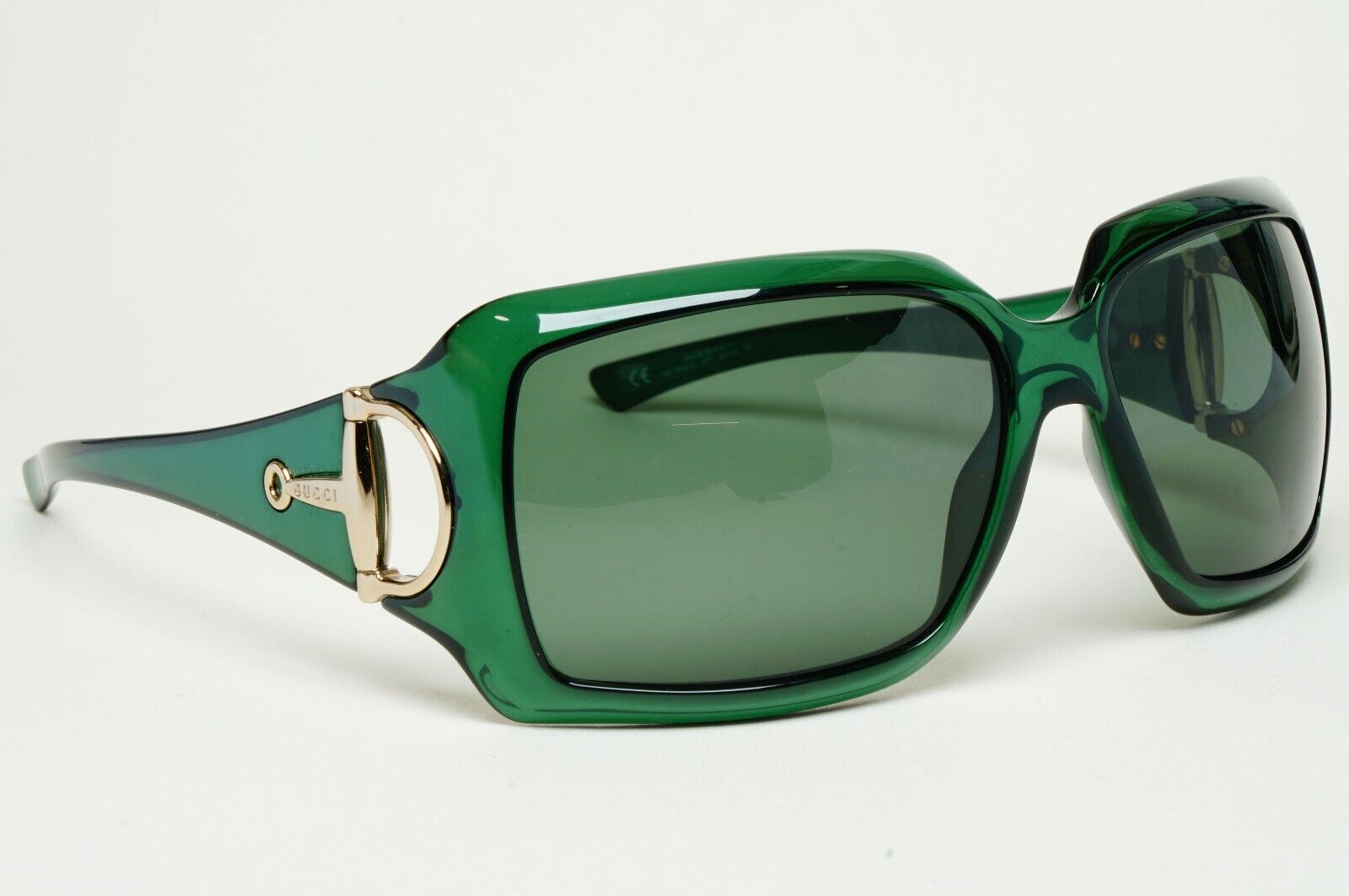 Gucci Sunglasses 2005 Vintage Horsebit Green Gold Square GG 2562/S PT1 070125