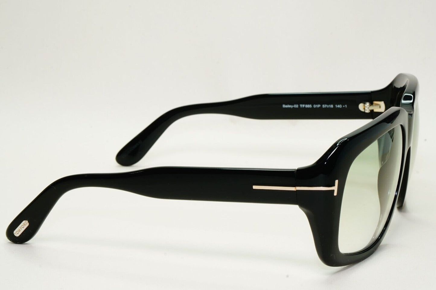 Tom Ford Sunglasses Bailey-02 Black Square Light Green Gradient FT0885 TF 885