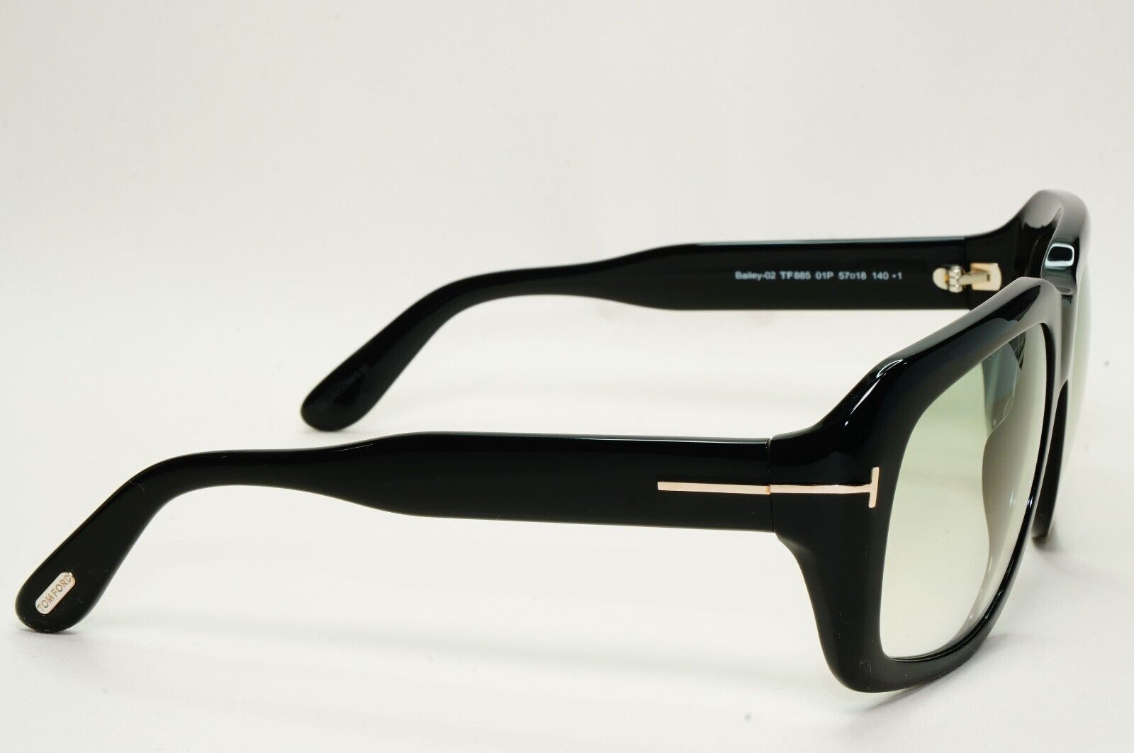 Tom Ford Sunglasses Bailey-02 Black Square Light Green Gradient FT0885 TF 885