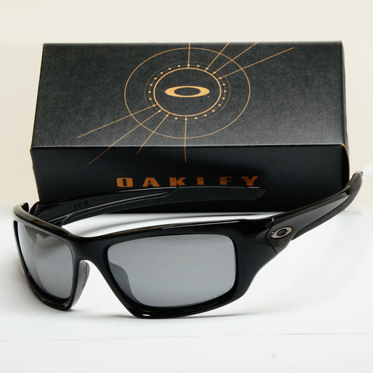 Oakley Sunglasses Polarized Valve Black Polished Iridium Glossy OO 9236 12-837
