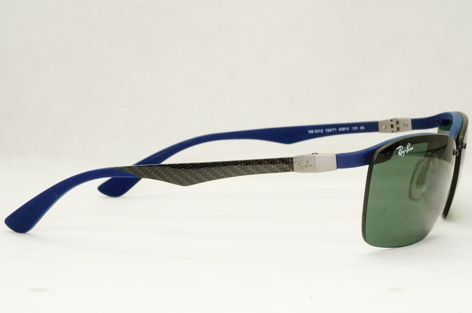 Ray-Ban Sunglasses Carbon Fibre 2013 Blue Black Green RB 8312 124/71 60mm