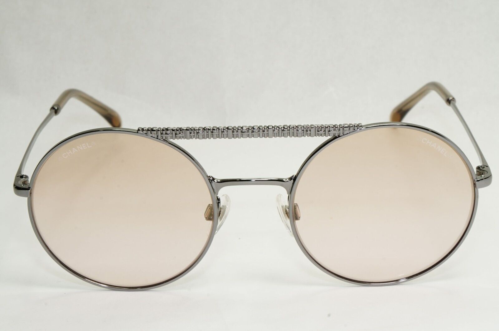 Chanel Sunglasses Grey Gunmetal Brown Round Pilot Metal 4232 c.108/7I 200324