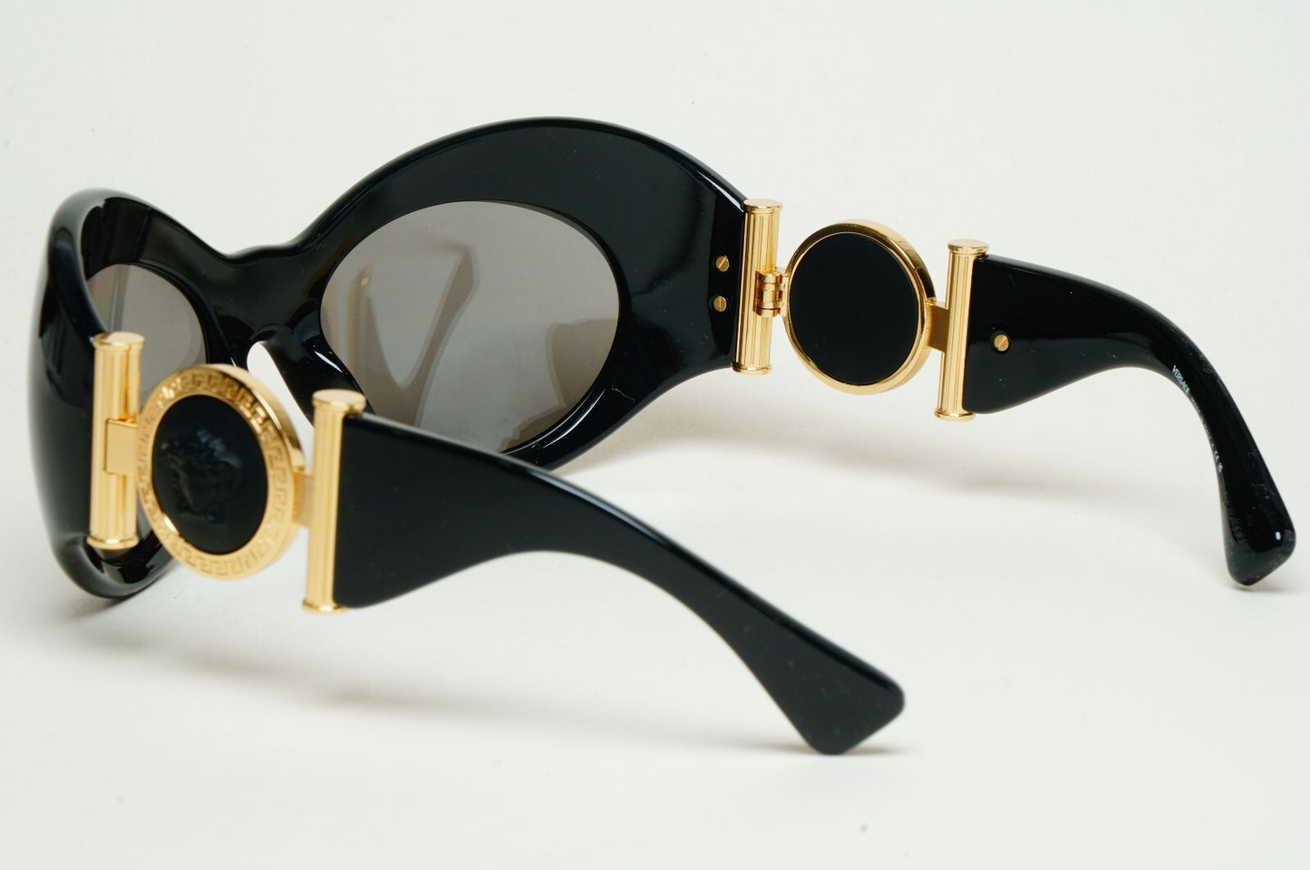 Versace Sunglasses Black Silver Gold Medusa Large Oversized MOD VE 4462 GB1/6G