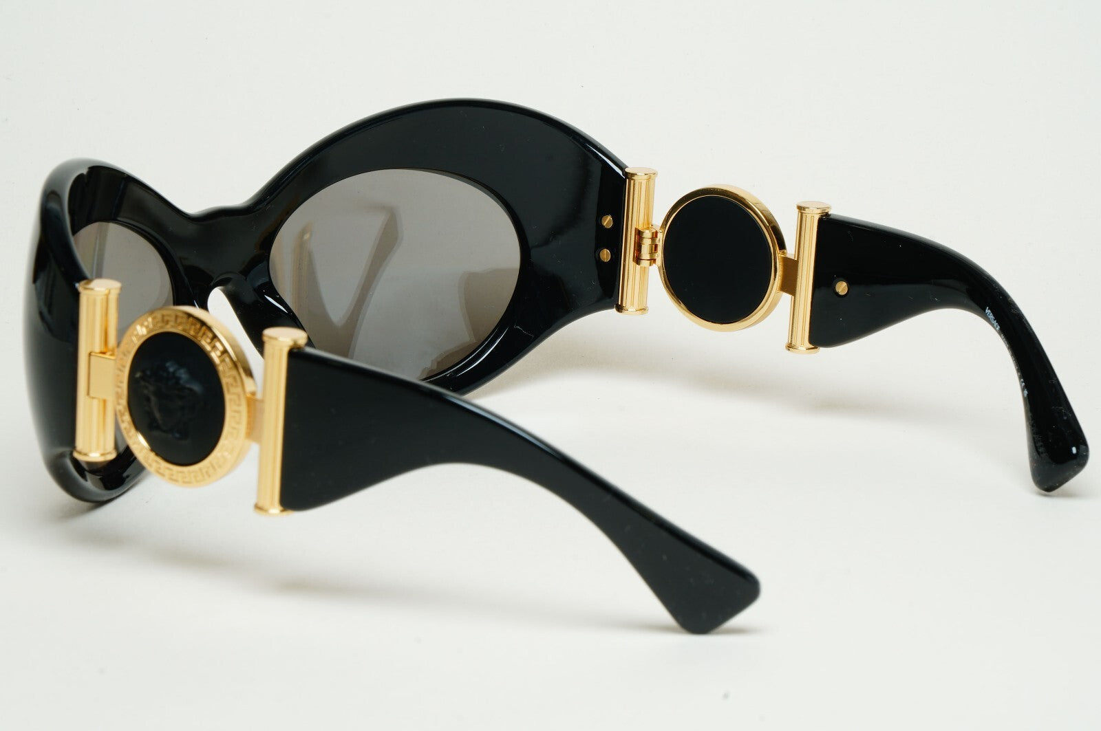 Versace Sunglasses Black Silver Gold Medusa Large Oversized MOD VE 4462 GB1/6G
