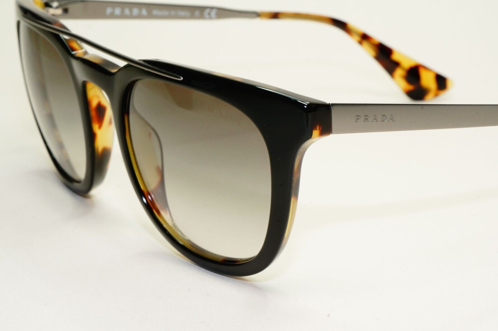 Prada Sunglasses 2013 Vintage Square Black Brown PR13PS SPR 13P NAI-0A7 050824