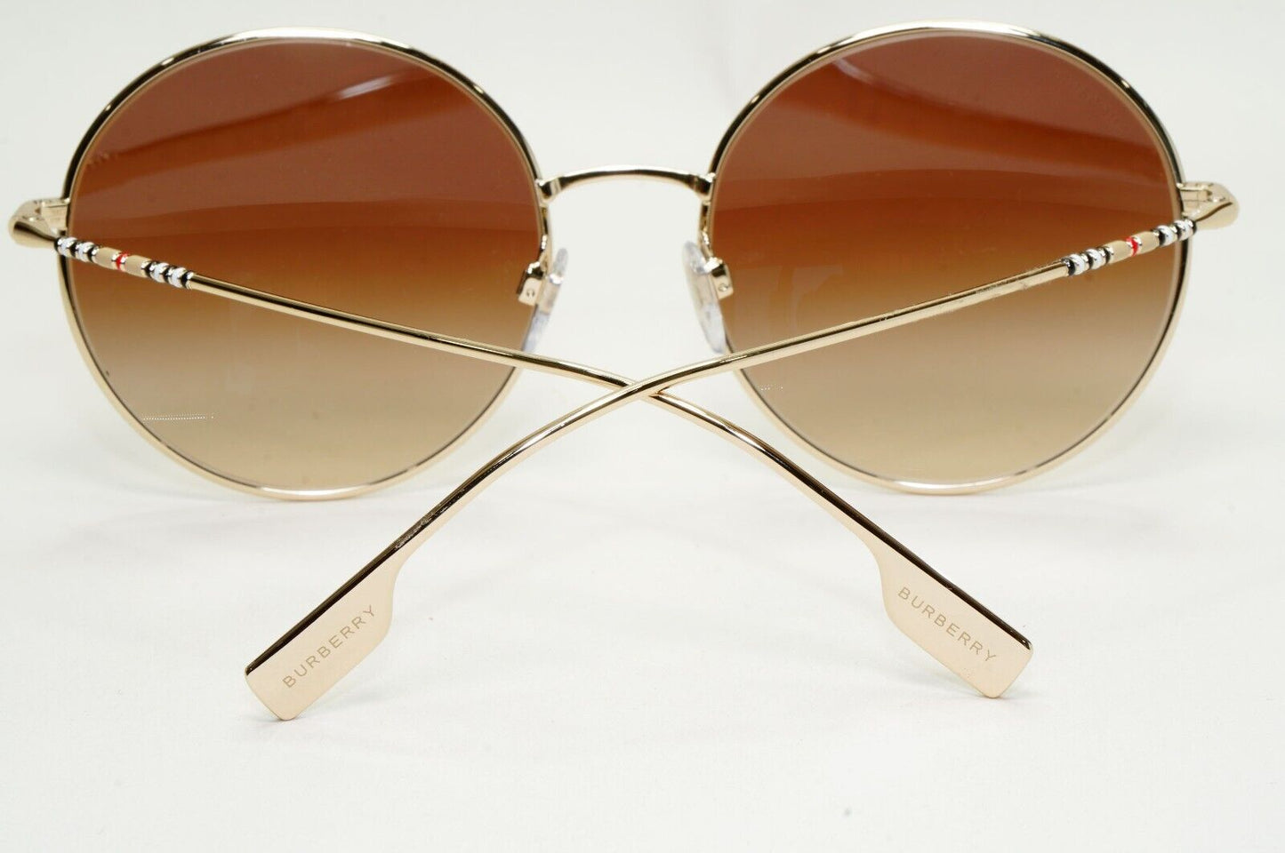 Burberry Sunglasses Round Gold Brown Gradient Metal BE 3132 Pippa 1109/13 58mm
