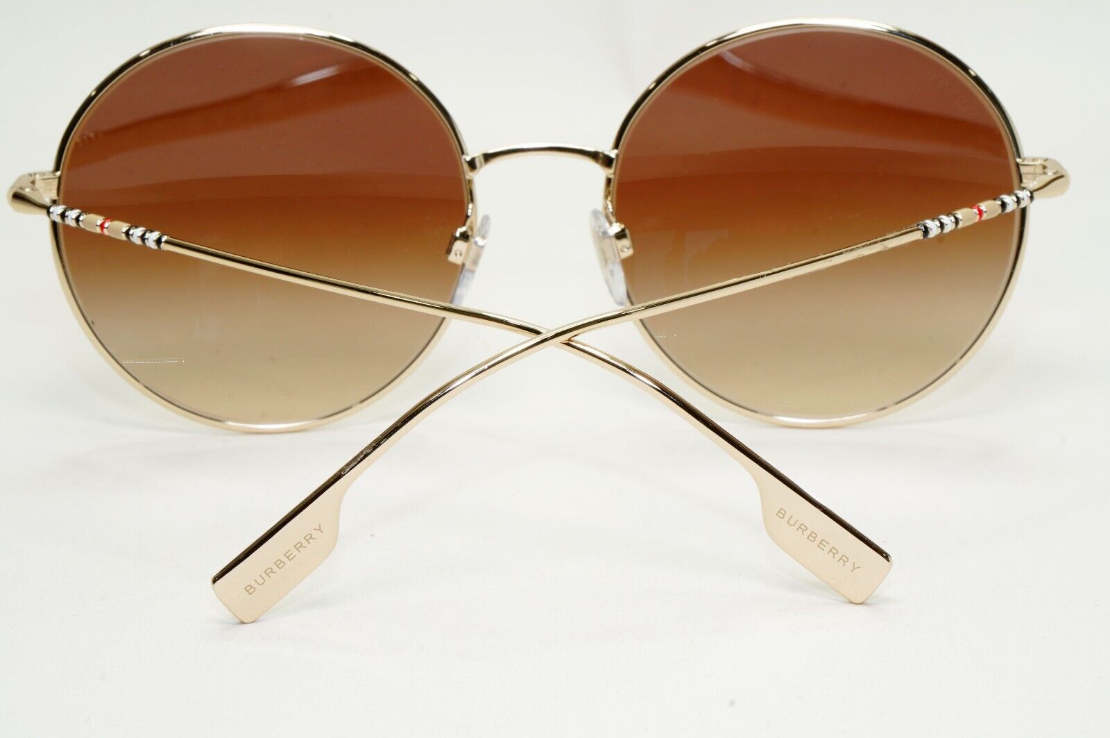 Burberry Sunglasses Round Gold Brown Gradient Metal BE 3132 Pippa 1109/13 58mm