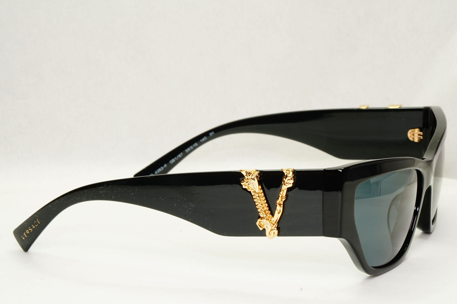 Versace Sunglasses Black Gold V Grey Square MOD VE 4383-F GB1/87 56mm