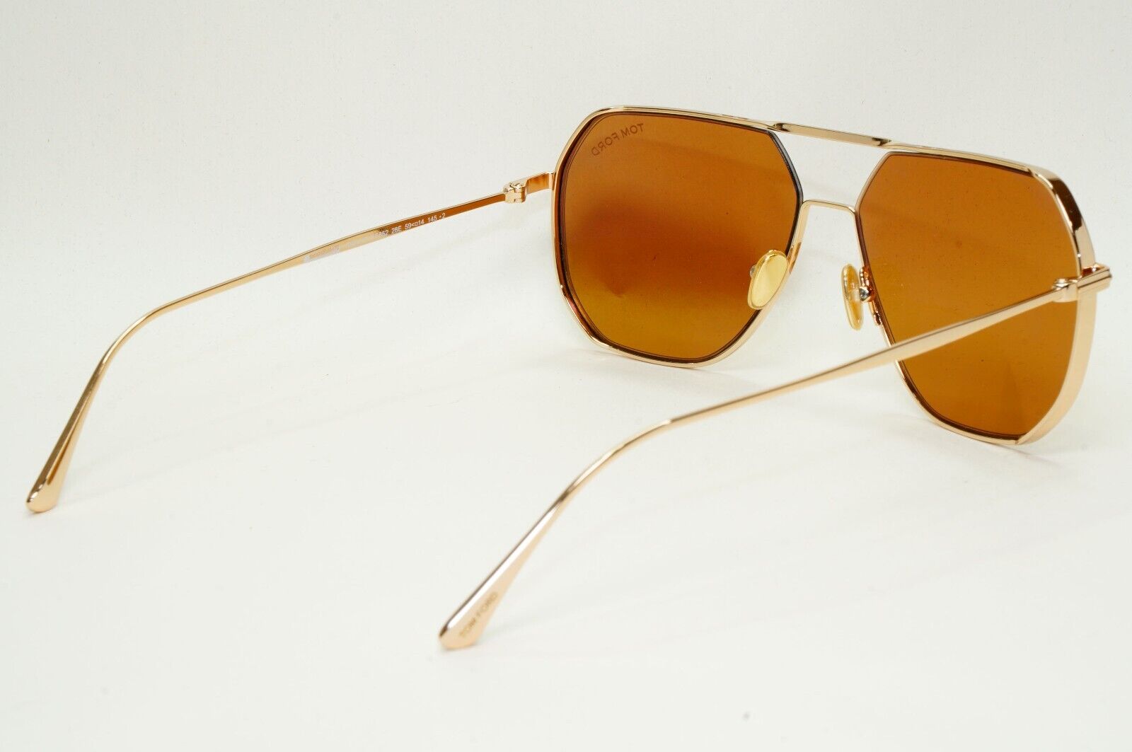 Tom Ford Sunglasses Gilles-02 Gold Brown Metal Navigator Pilot FT0852 TF 852 28E