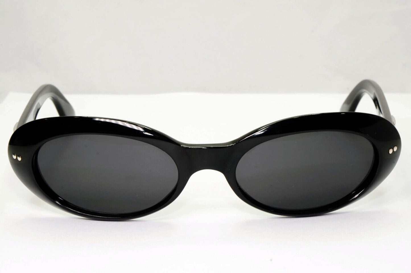 Gucci Sunglasses 1997 Vintage Black Silver Womens Oval GG 2413/N/S 807 301224