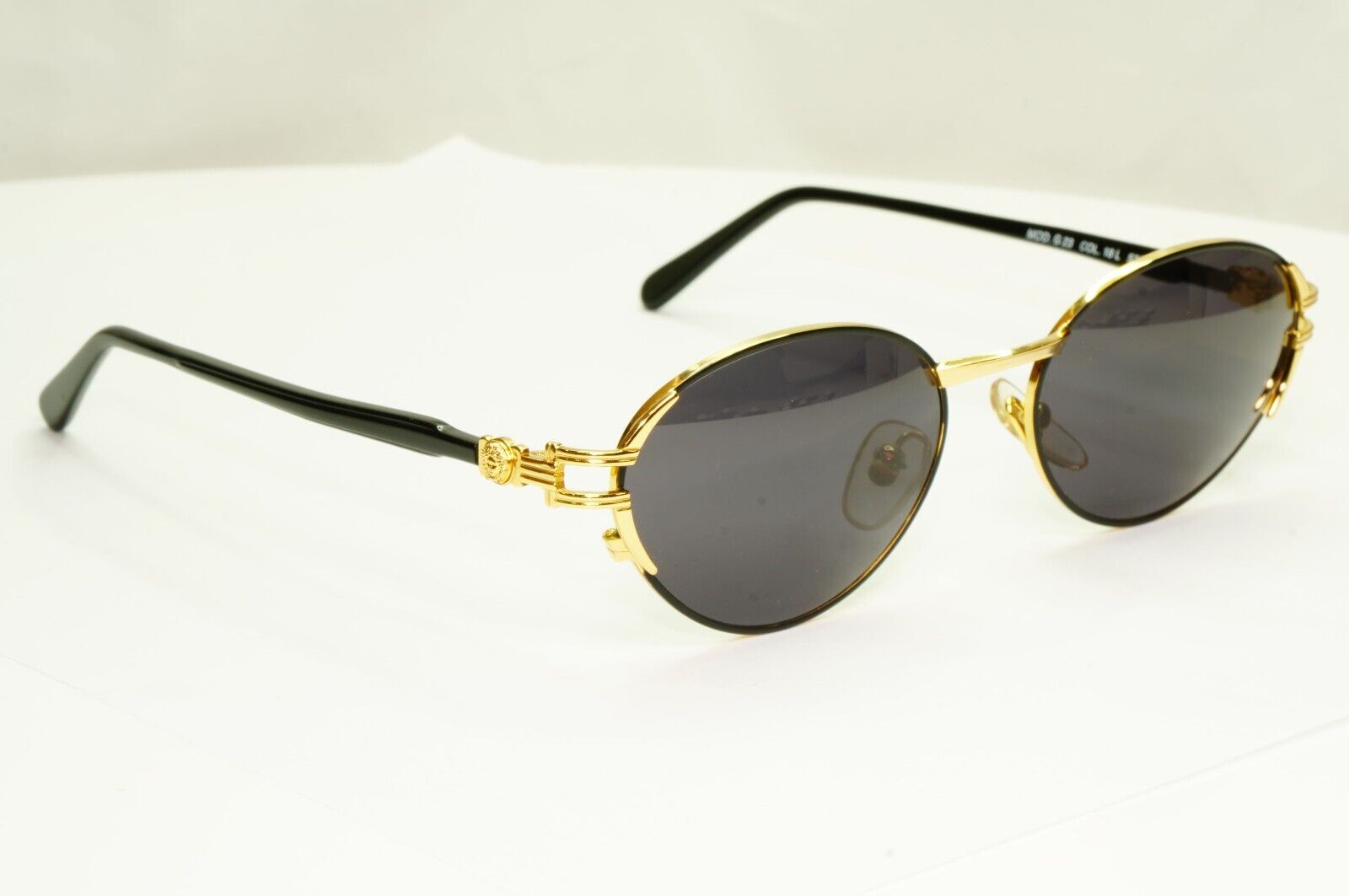 Gianni Versace 1995 Vintage Sunglasses Gold Medusa Black MOD G23 COL 18L