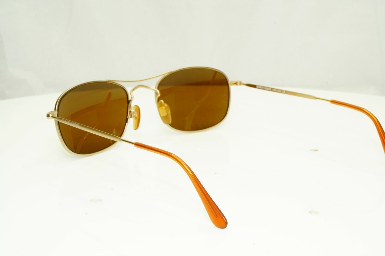 Authentic Giorgio Armani 1997 Vintage Sunglasses Gold Metal Men Women 635 703