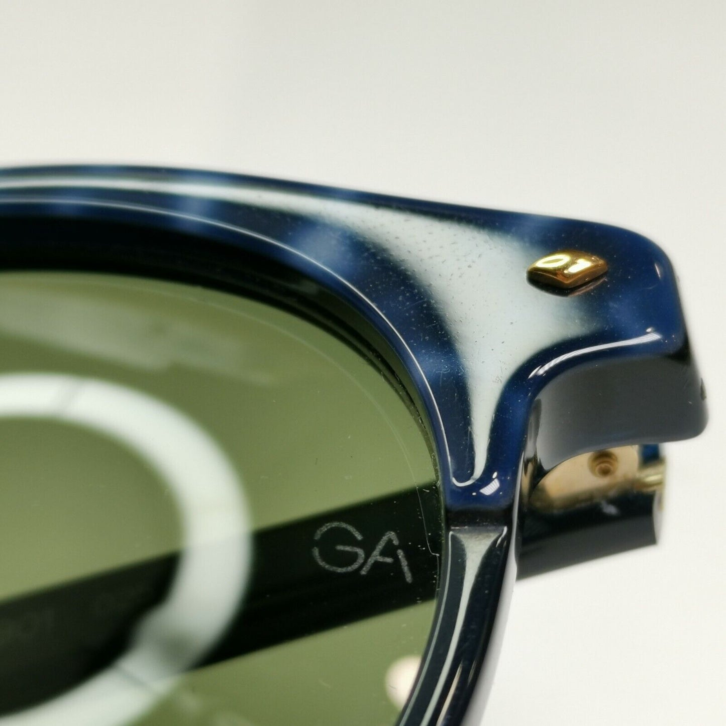 Giorgio Armani 1997 Vintage Blue Green Retro Havana Sunglasses Mens 901 025