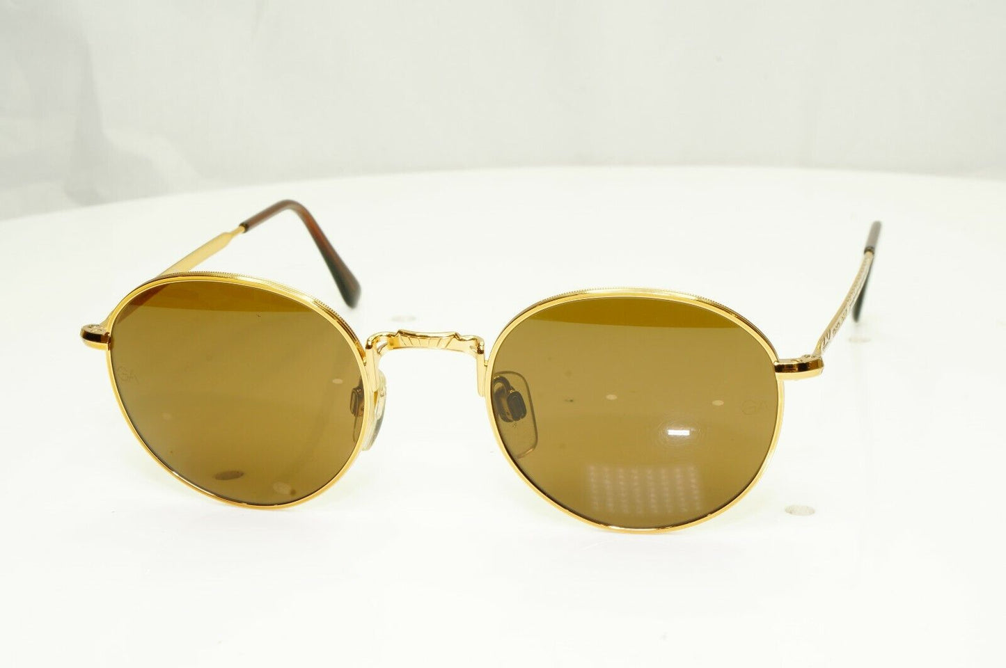 Authentic Giorgio Armani 1997 Vintage Sunglasses Gold Round Men Women 652 927