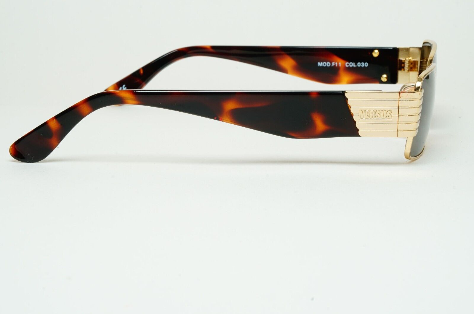 Versus Sunglasses 1996 by Gianni Versace Vintage Gold Brown MOD F11 COL 030