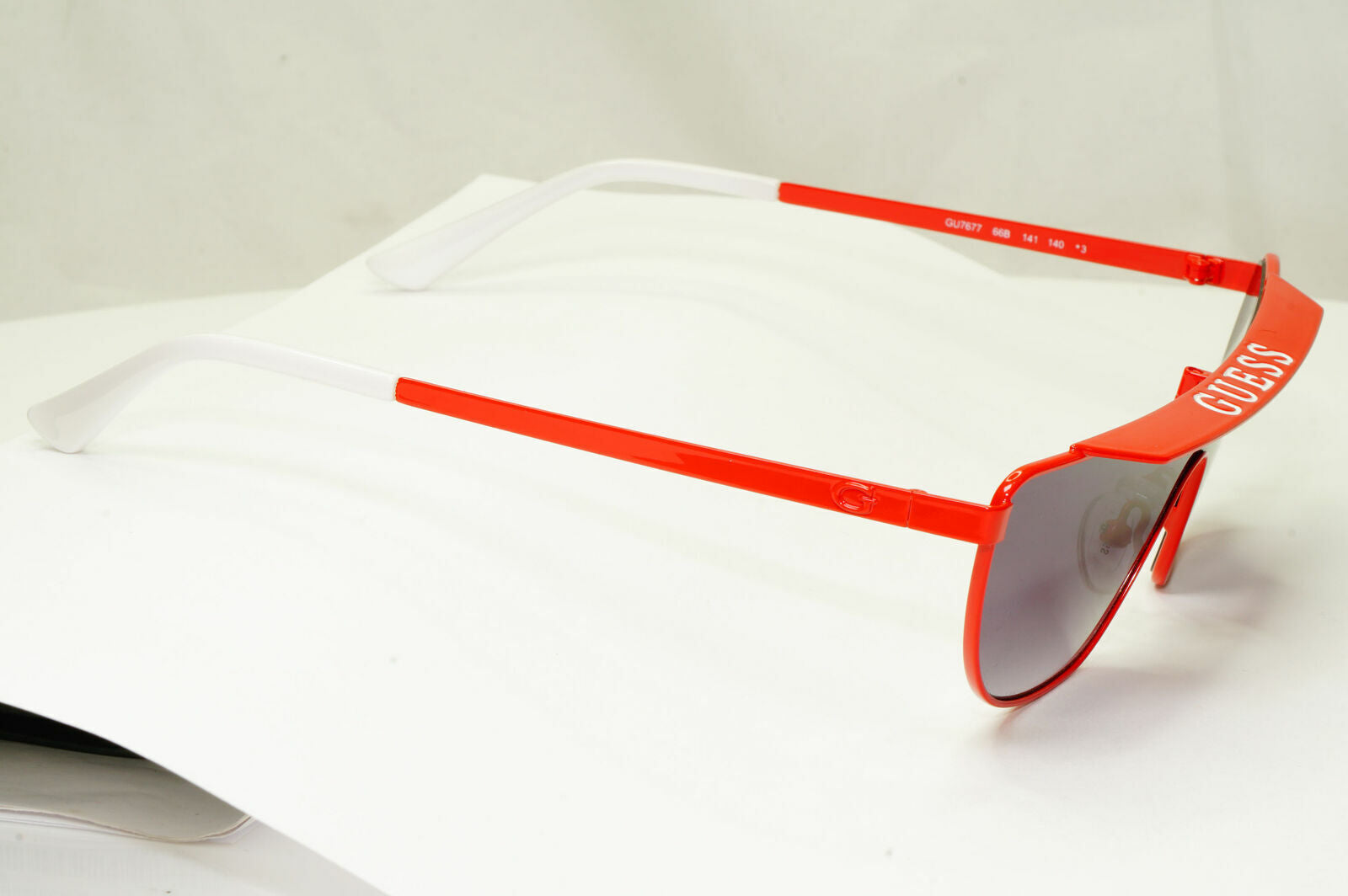 Guess Sunglasses Punk Visor Mens Womens Shield Red Black  GU 7677 66B Blogger
