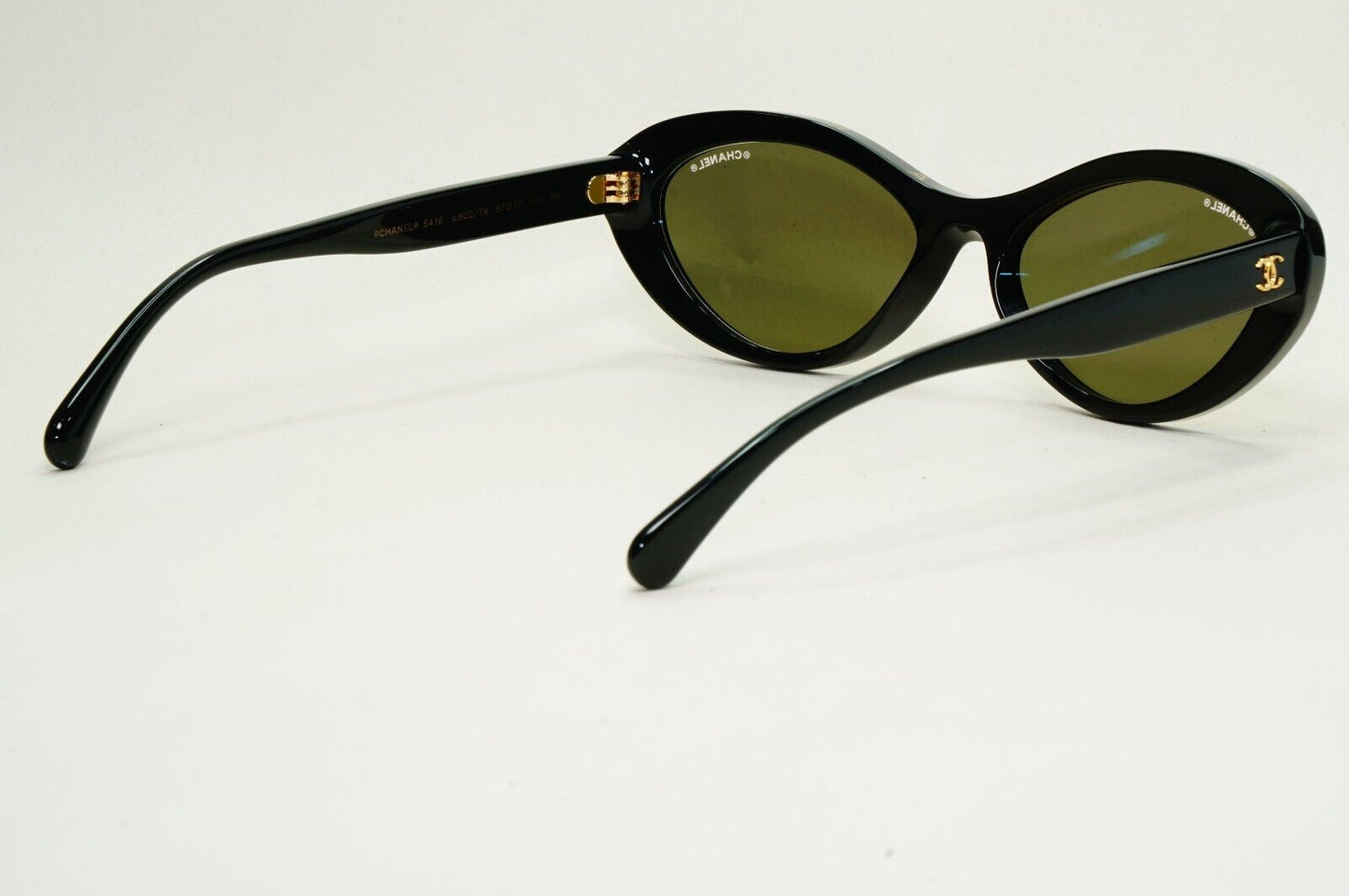 Chanel Sunglasses Letters Black Glossy Gold Mirror 5416 c.622/T6 57mm