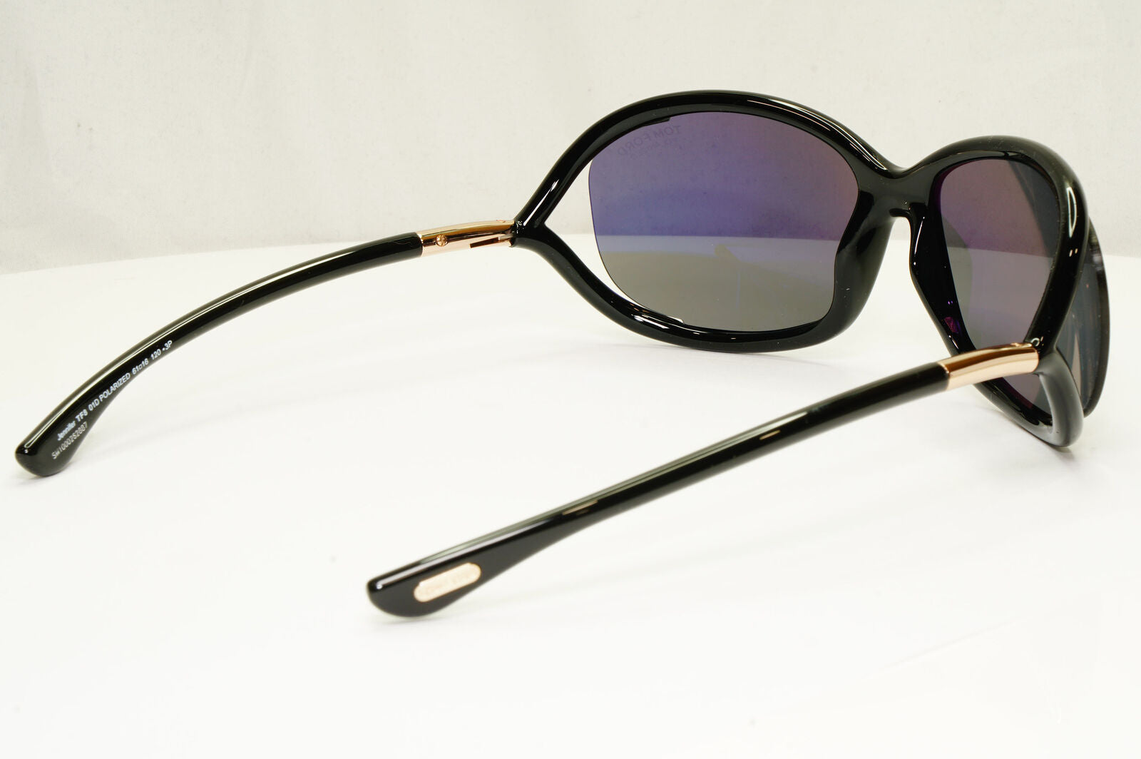Authentic Tom Ford Womens Black Gold Polarized Sunglasses Jennifer TF 8 01D
