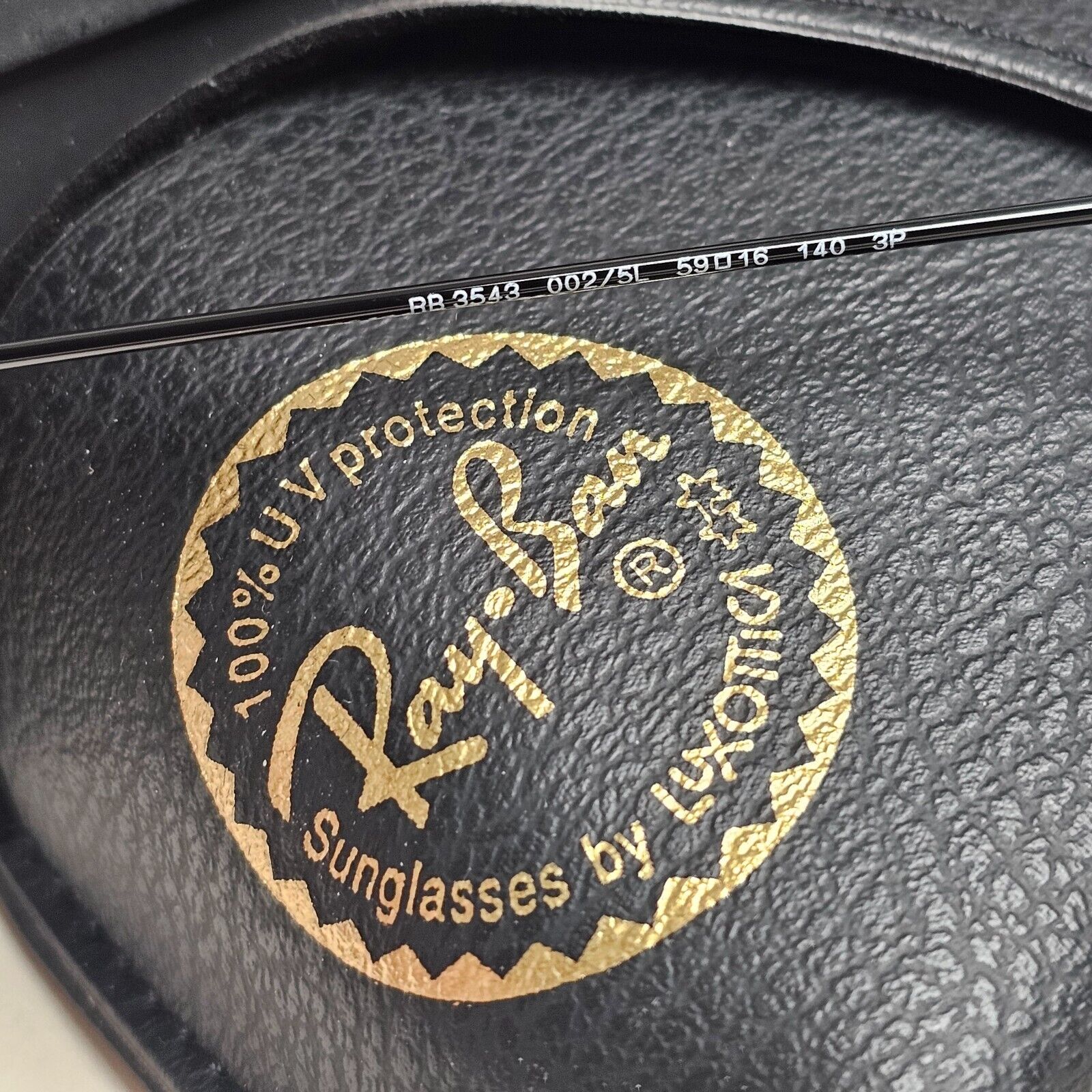 Ray-Ban Sunglasses Polarized Black Silver Chromance Mirror RB 3543 002/5L 59mm