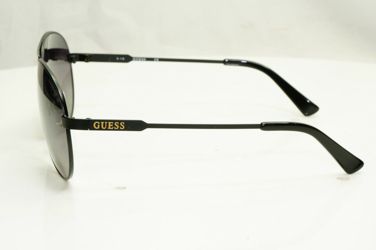 Guess Sunglasses Black Polarized Pilot Metal Gradient Smoke GU 7664 02D 60mm