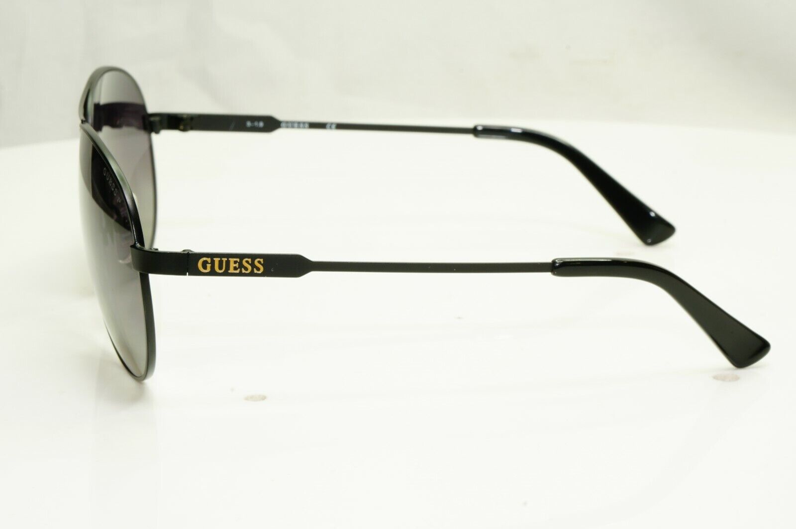 Guess Sunglasses Black Polarized Pilot Metal Gradient Smoke GU 7664 02D 60mm