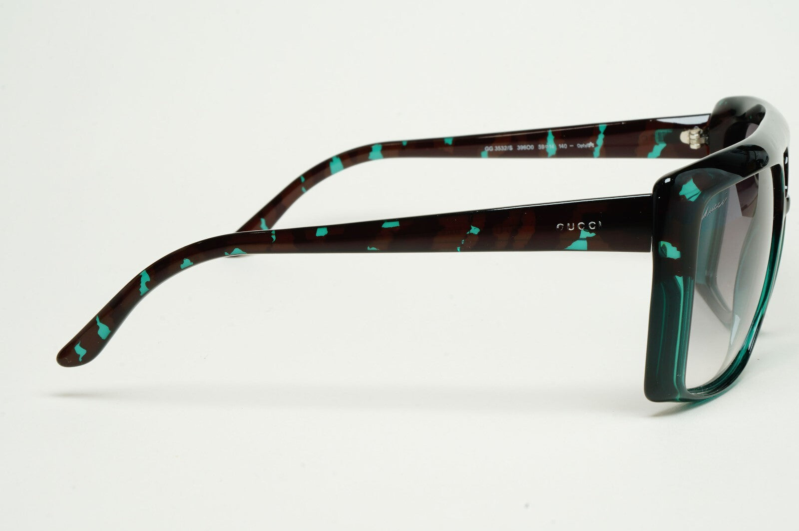 Gucci Sunglasses 2010 Vintage Unisex Turquoise Havana Grey GG 3532/S 396O0 59mm