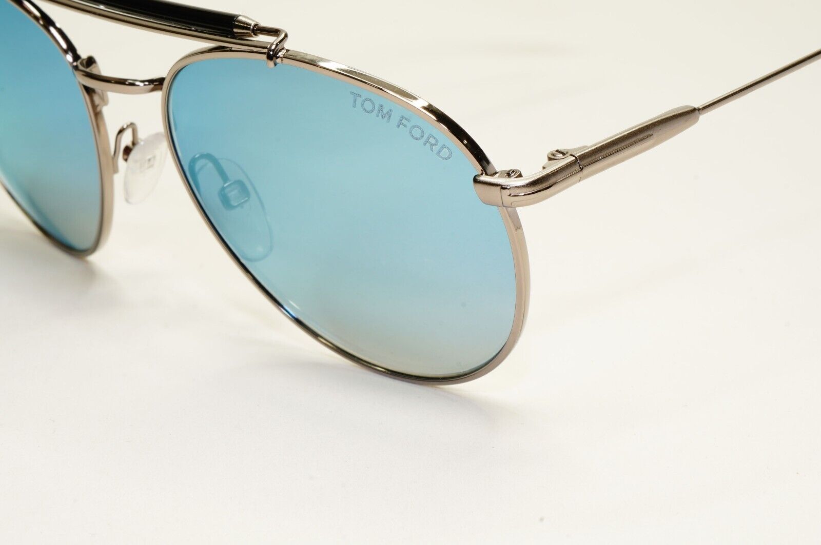 Tom Ford Sunglasses Colin Blue Mirror Silver Small Metal Pilot TF 338 FT0338
