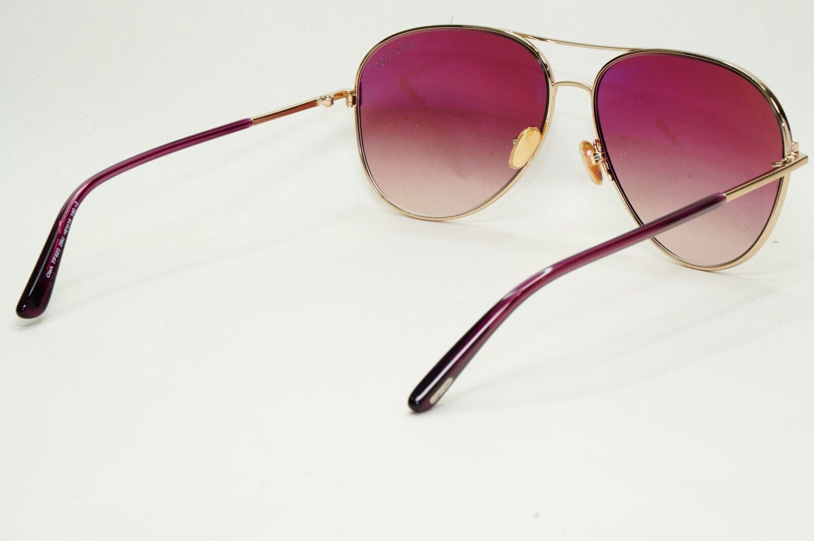 Tom Ford Sunglasses Clark Rose Gold Bordeaux Red Mirror Unisex FT0823 TF 823 28U
