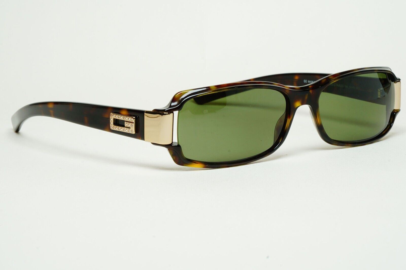 Gucci Sunglasses 1998 Vintage Brown Rectangle Small GG 2548/STRASS 086 180125