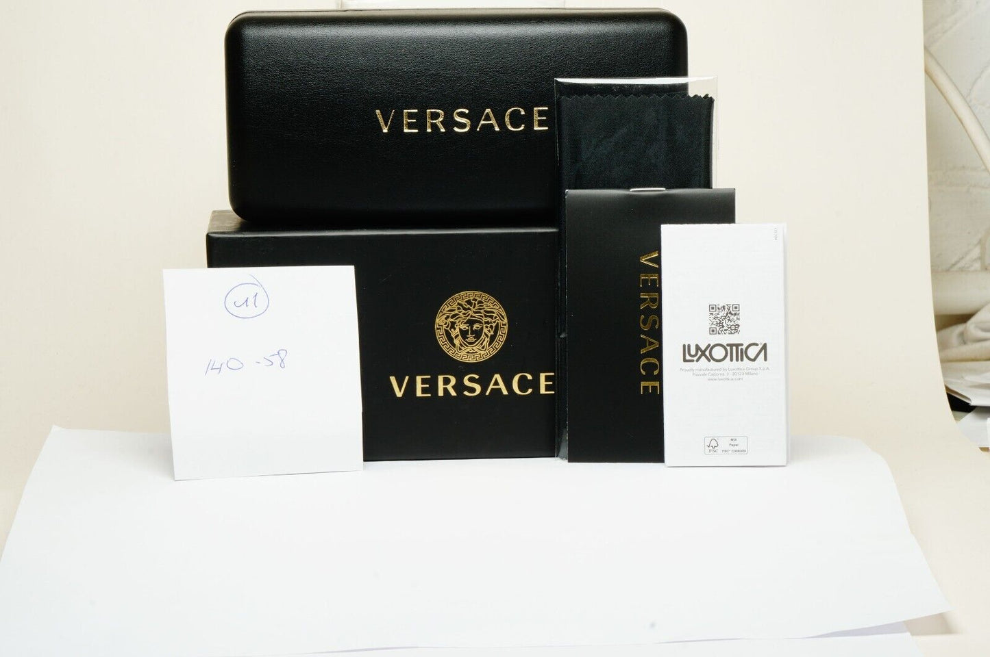 Versace Sunglasses Oversized Pilot Silver Medusa Mirror MOD VE 2255 1000/6G