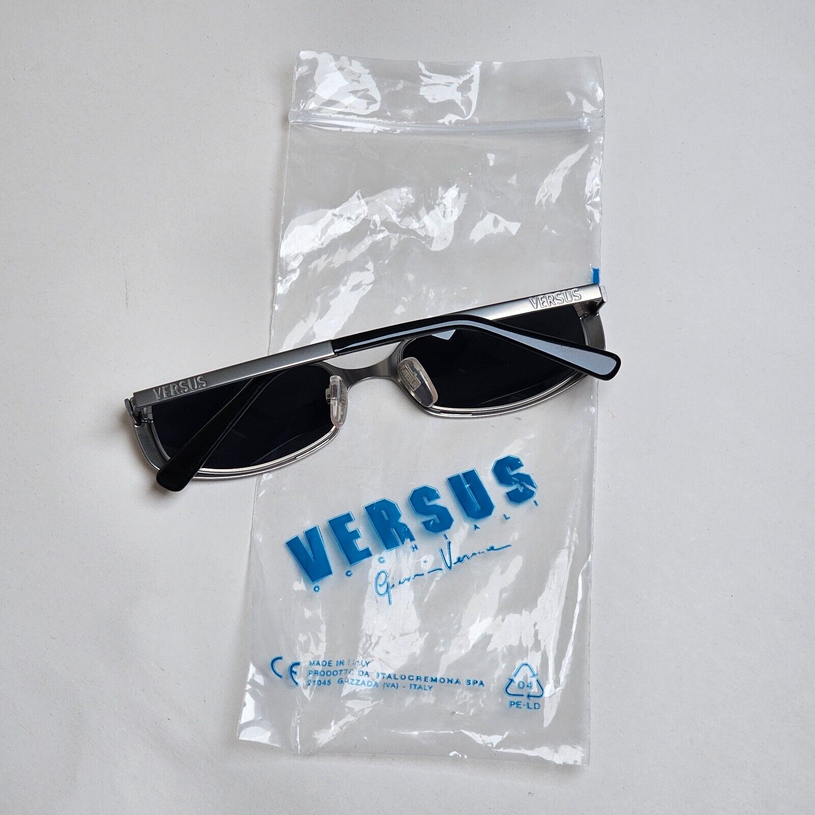 Versus Sunglasses 1996 by Gianni Versace Vintage Gunmetal Blue MOD R36 COL 948