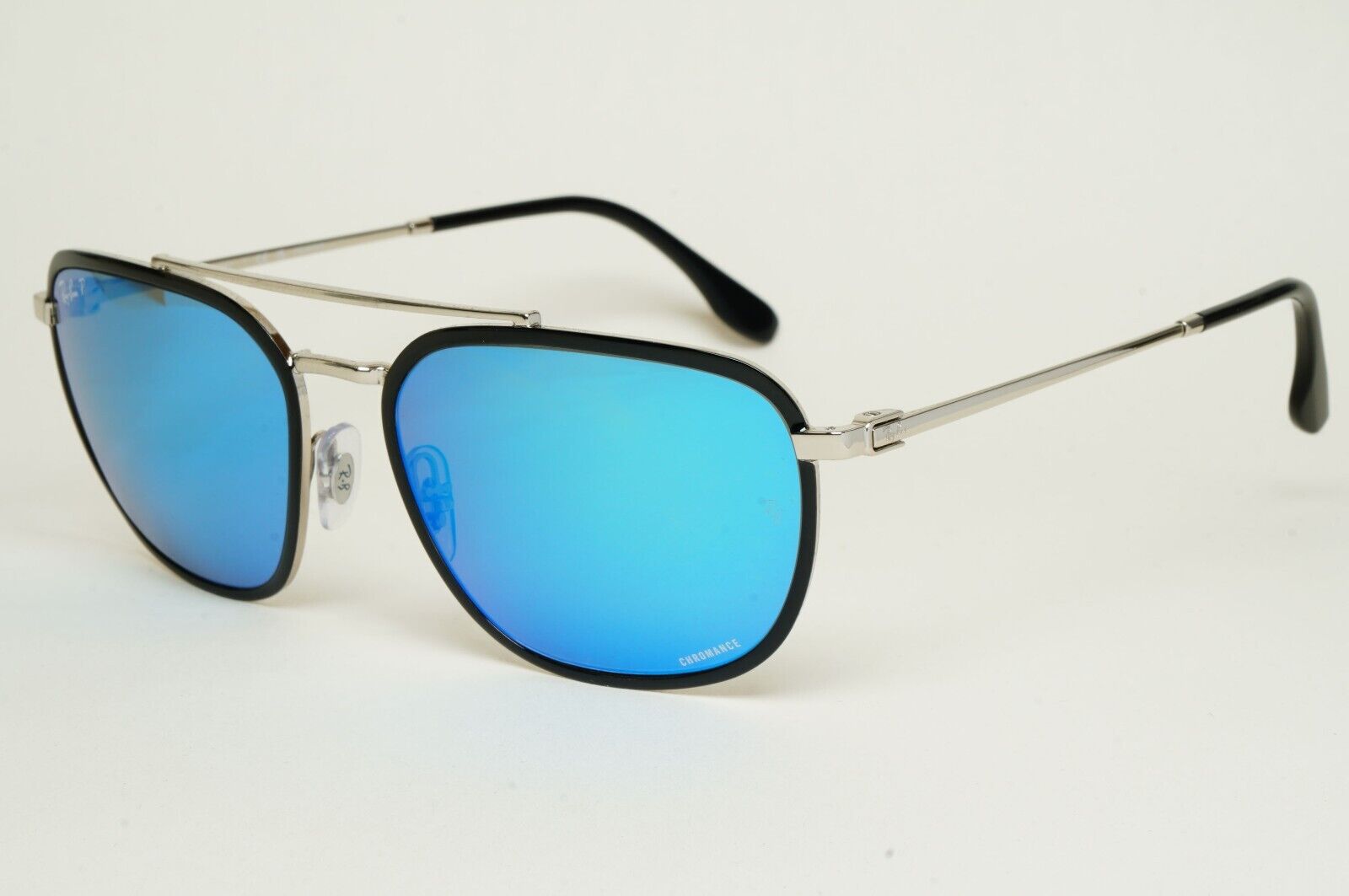 Ray-Ban Sunglasses Chromance Blue Mirror Polarized Black RB 3708 9144/4L 59mm