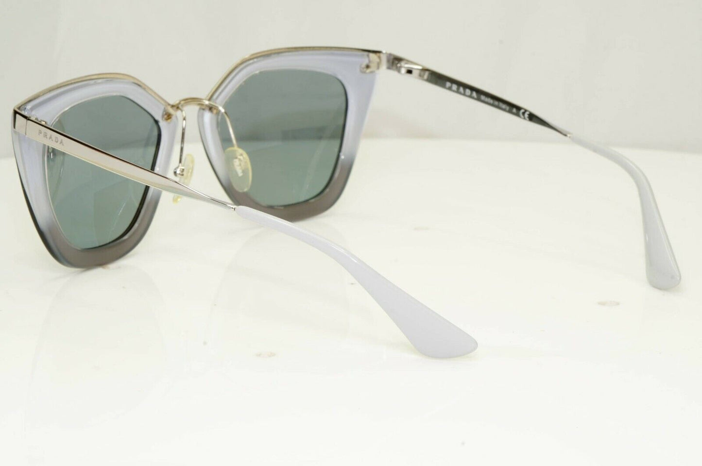 Authentic Prada Womens Sunglasses SS17 Cinema Grey Silver Square SPR 53S UFV-3C2