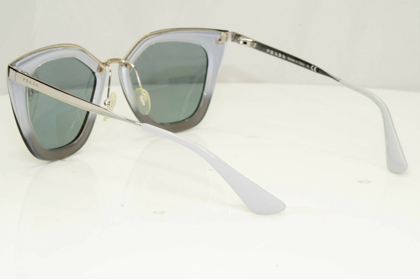 Authentic Prada Womens Sunglasses SS17 Cinema Grey Silver Square SPR 53S UFV-3C2